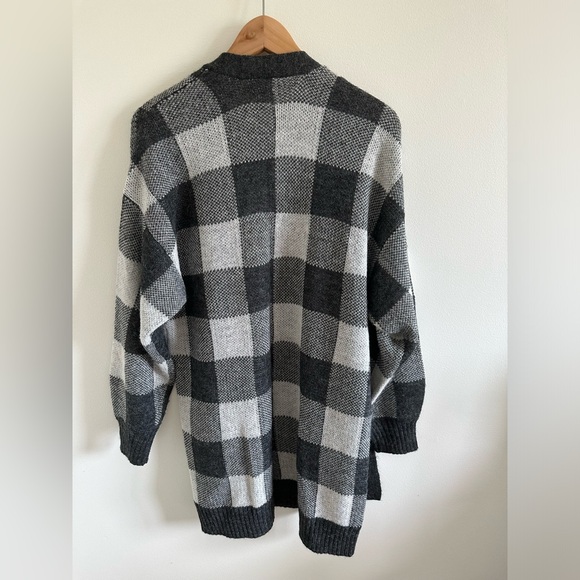 Oversize plaid cardigan - Picture 7 of 10